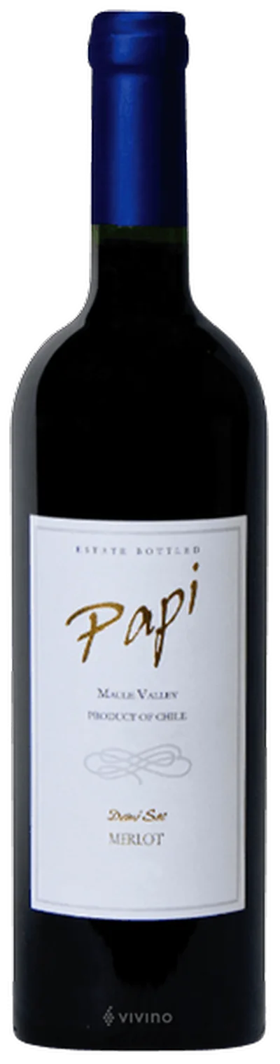Papi Merlot Demi-Sec - Red Wine from Chile - 750ml Bottle