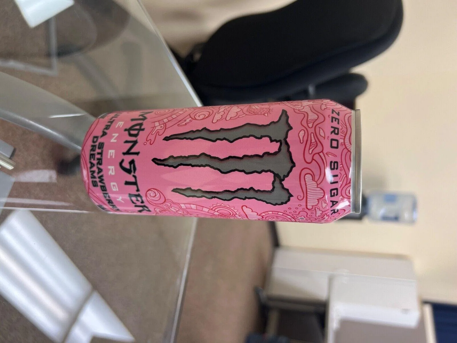 Monster Energy Zero Sugar  SALES SAMPLE Empty Can Ultra Strawberry Dreams RARE????