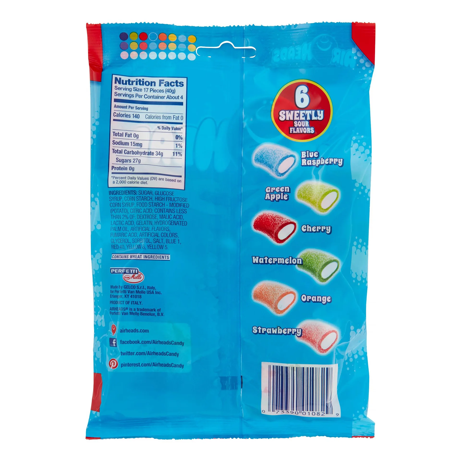 Airheads  Soft Filled Bites Candy  6 Oz
