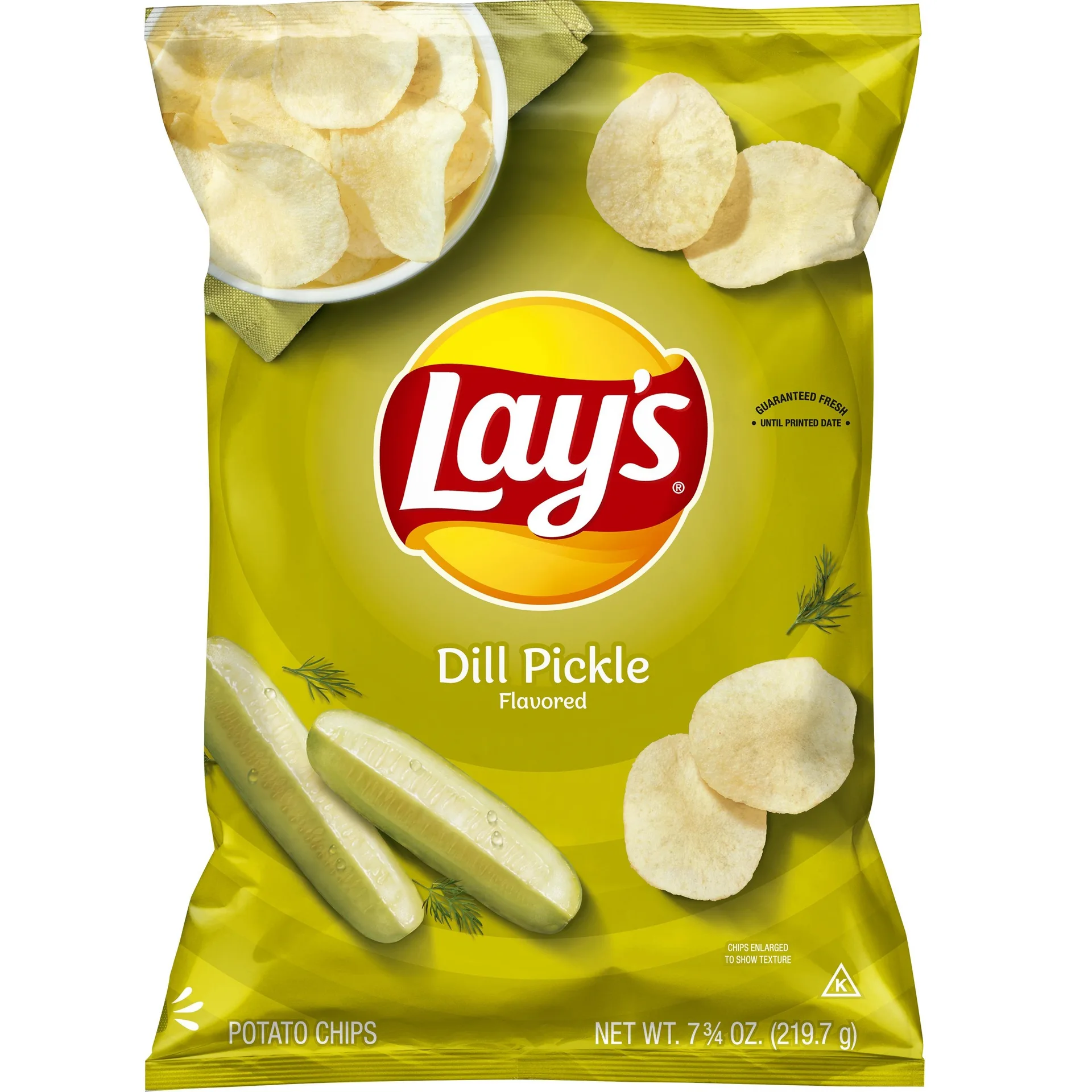 Lay S Potato Chips  Dill Pickle Flavor  7.75 Oz Bag