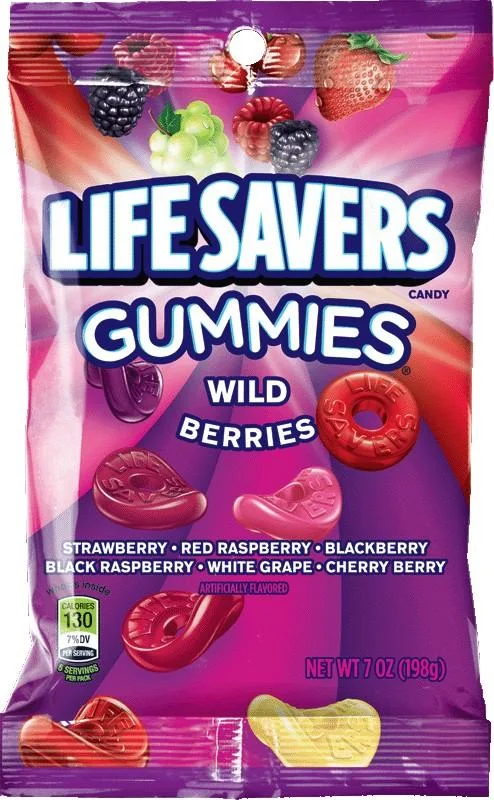 Life Savers Wild Berries Gummy Candy - 7 Oz Bag