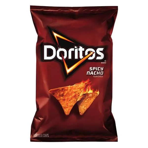 Doritos Spicy Nacho Flavored Tortilla Chips  9.25 Oz Bag