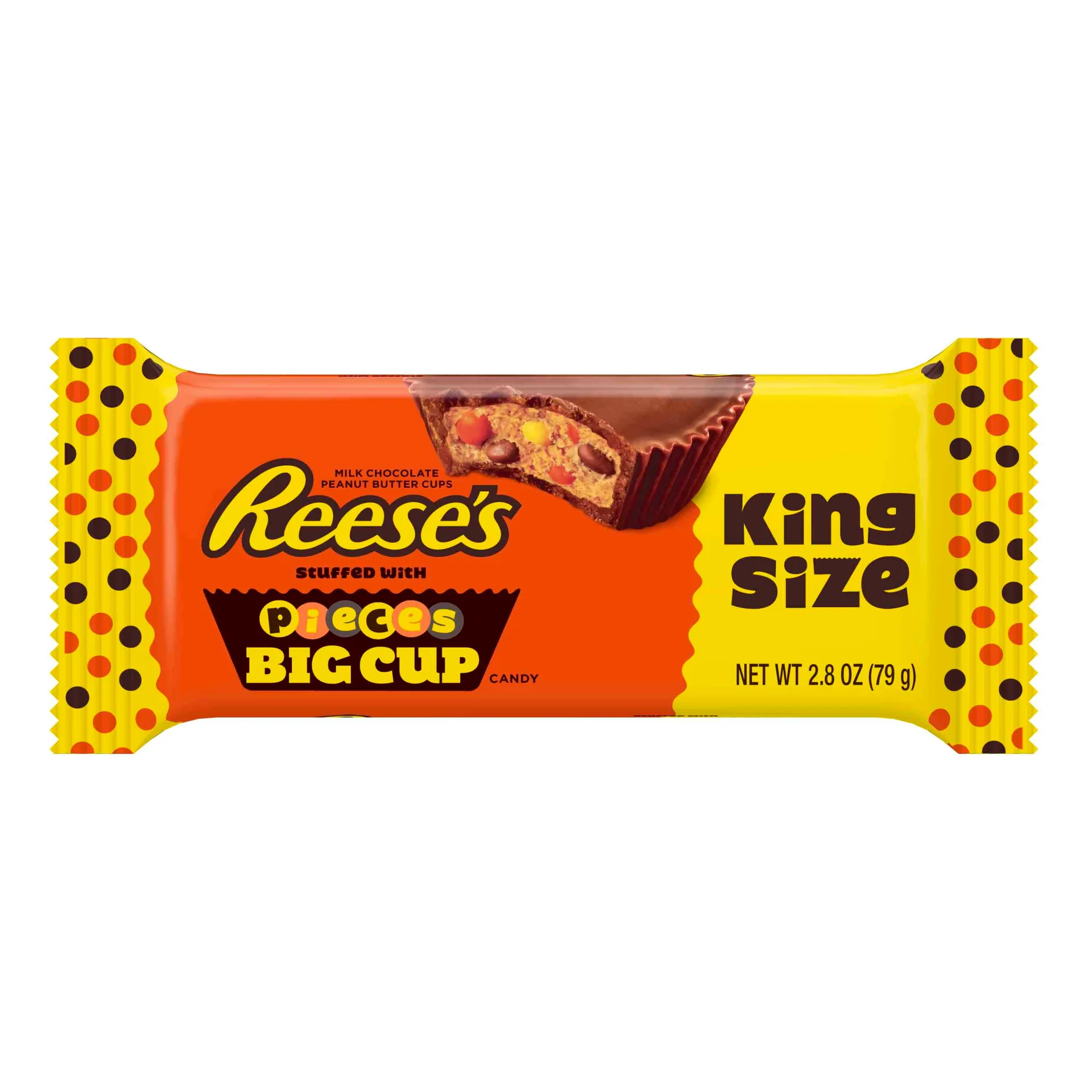 Reese's Milk Chocolate Peanut Butter Cups, King, 2.8 Oz