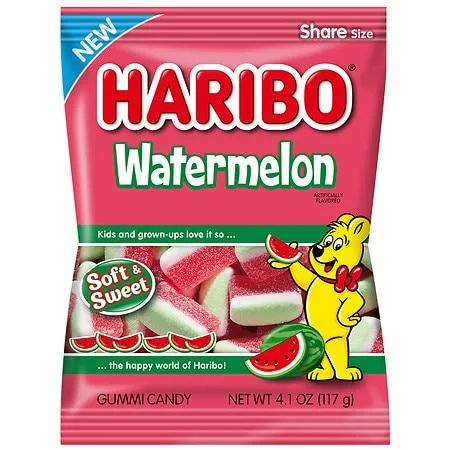 Haribo Watermelon Gummi Candy - 4.1 Oz