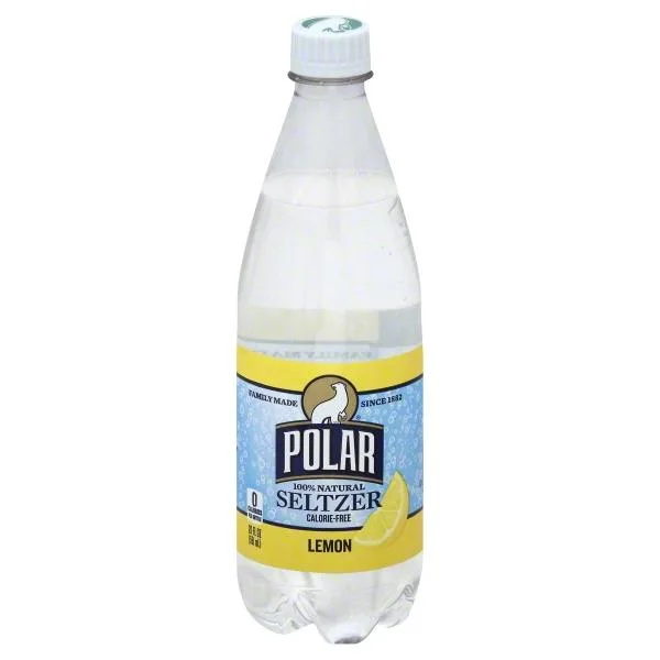 Polar Seltzer Lemon Sparkling Water, 20 Oz Bottle
