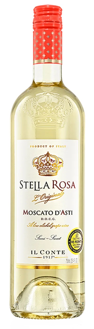 Il Conte Stella Rosa Moscato D'Asti Muscat Moscatel - White Wine from Italy - 750ml Bottle