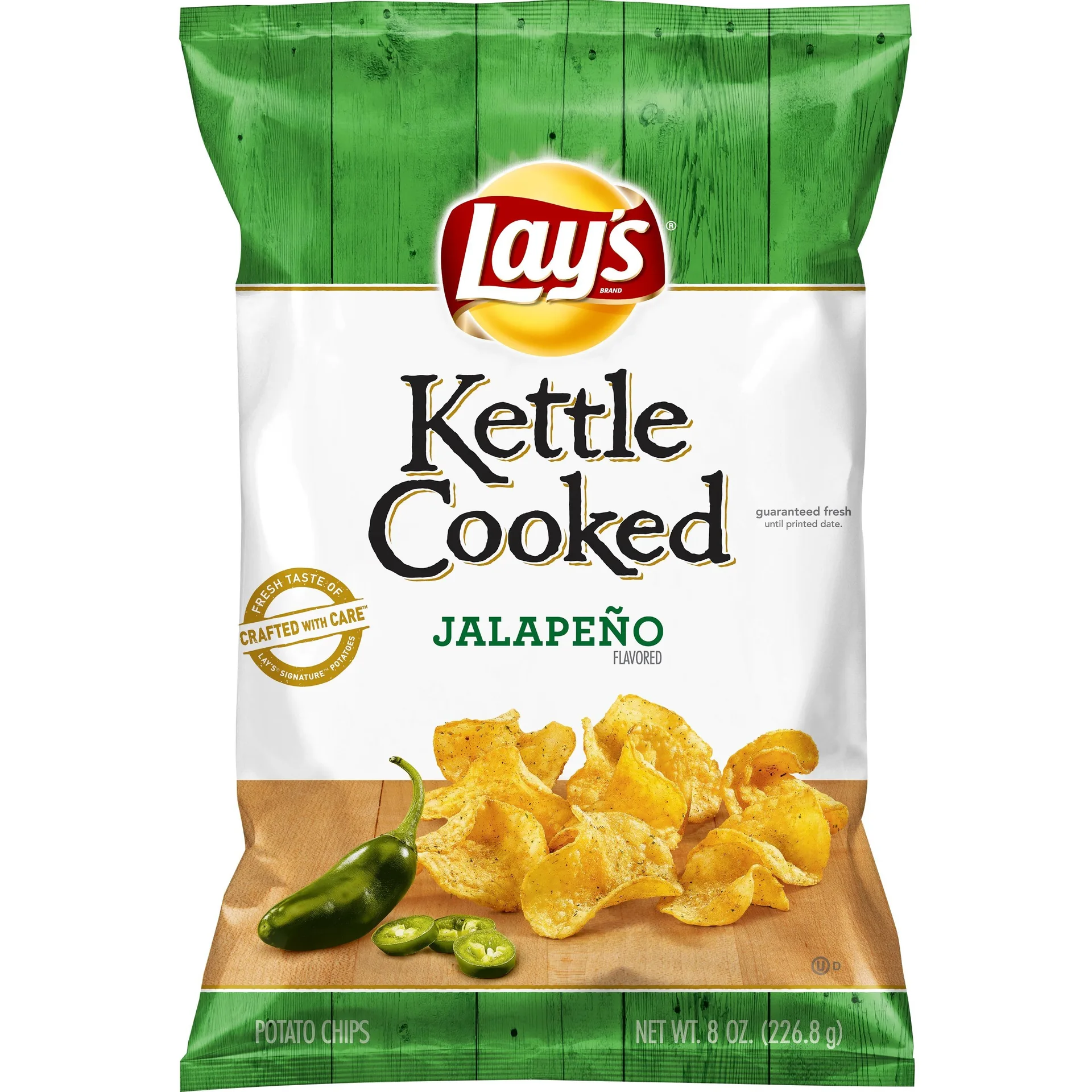 Lay's Kettle Cooked Chips Jalapeno - 8.0 OZ