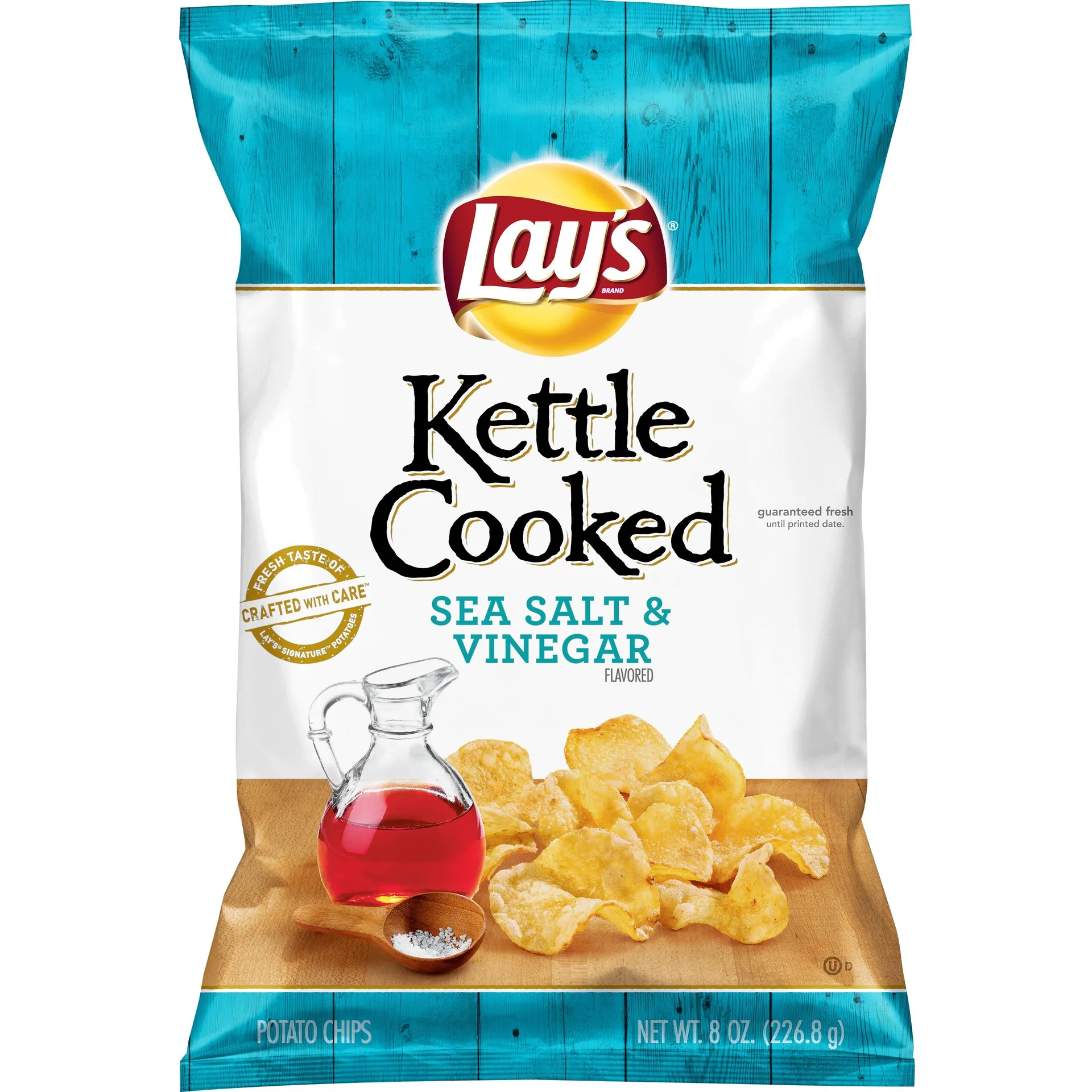 Lay's Kettle Cooked Sea Salt & Vinegar Potato Chips - 8oz