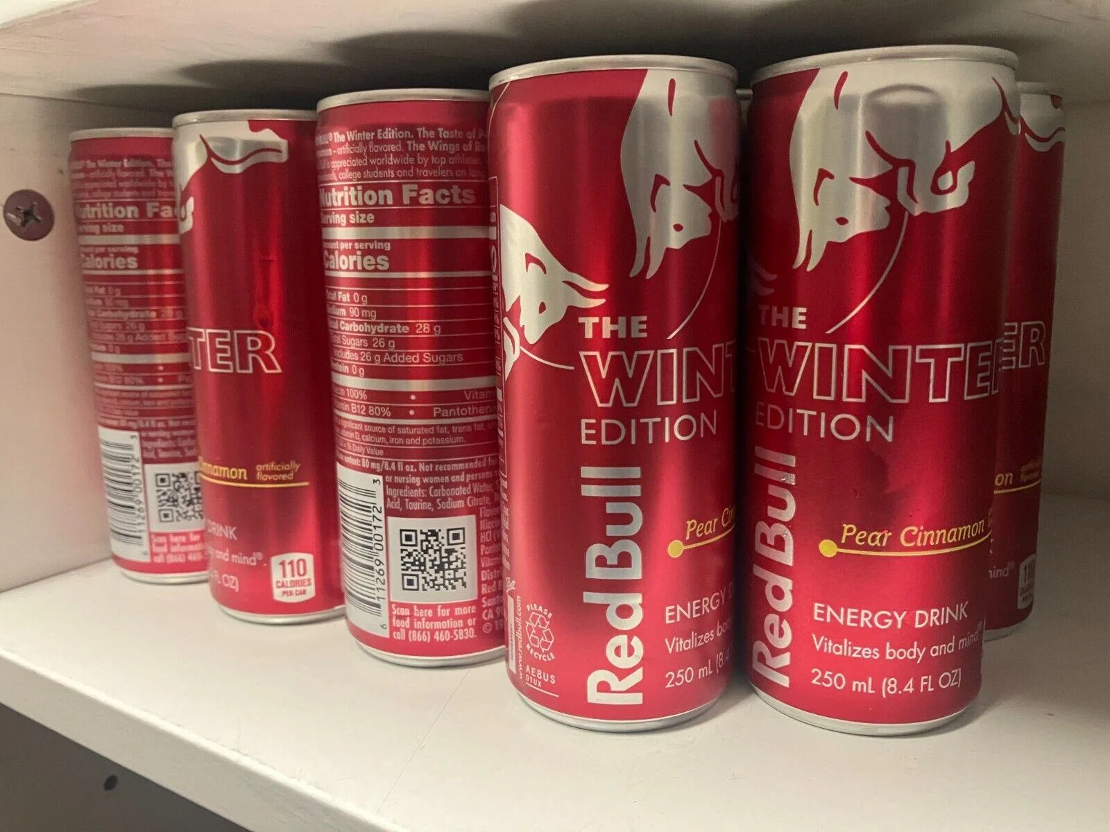 Red Bull Winter Edition Pear Cinnamon Energy Drink  8.4 Fl Oz Can