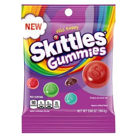 Skittles Wild Berry Gummy Candy - 5.8 Oz Bag
