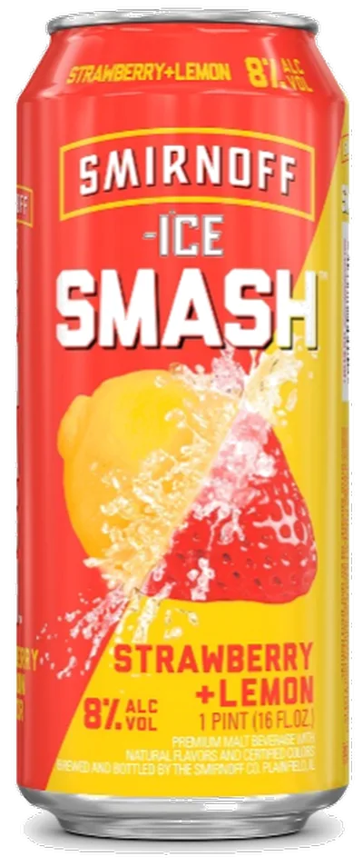 Smirnoff Ice Smash Strawberry & Lemon 24oz Can 23.5oz