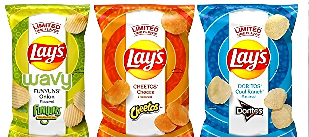 Lays 3 Flavor Variety Pack Doritos Cool Ranch, Cheetos Cheese Flavored, Funyuns Onion Flavored Potato Chips