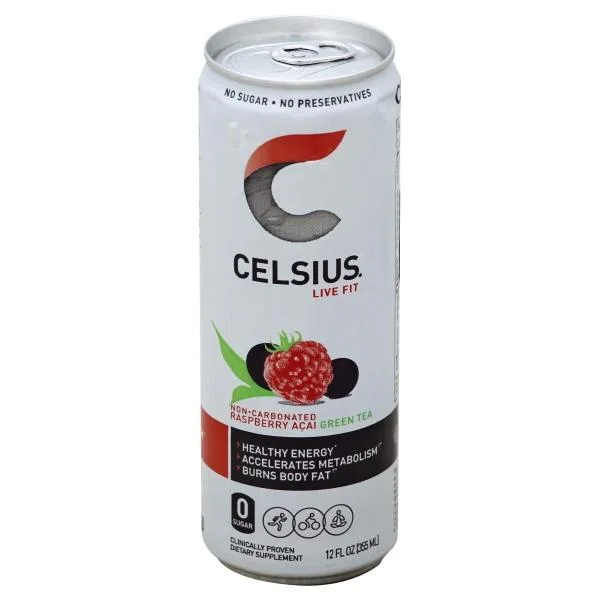 146928 Sparkling Raspberry Acai Green Tea Energy Drink - 12 Oz.