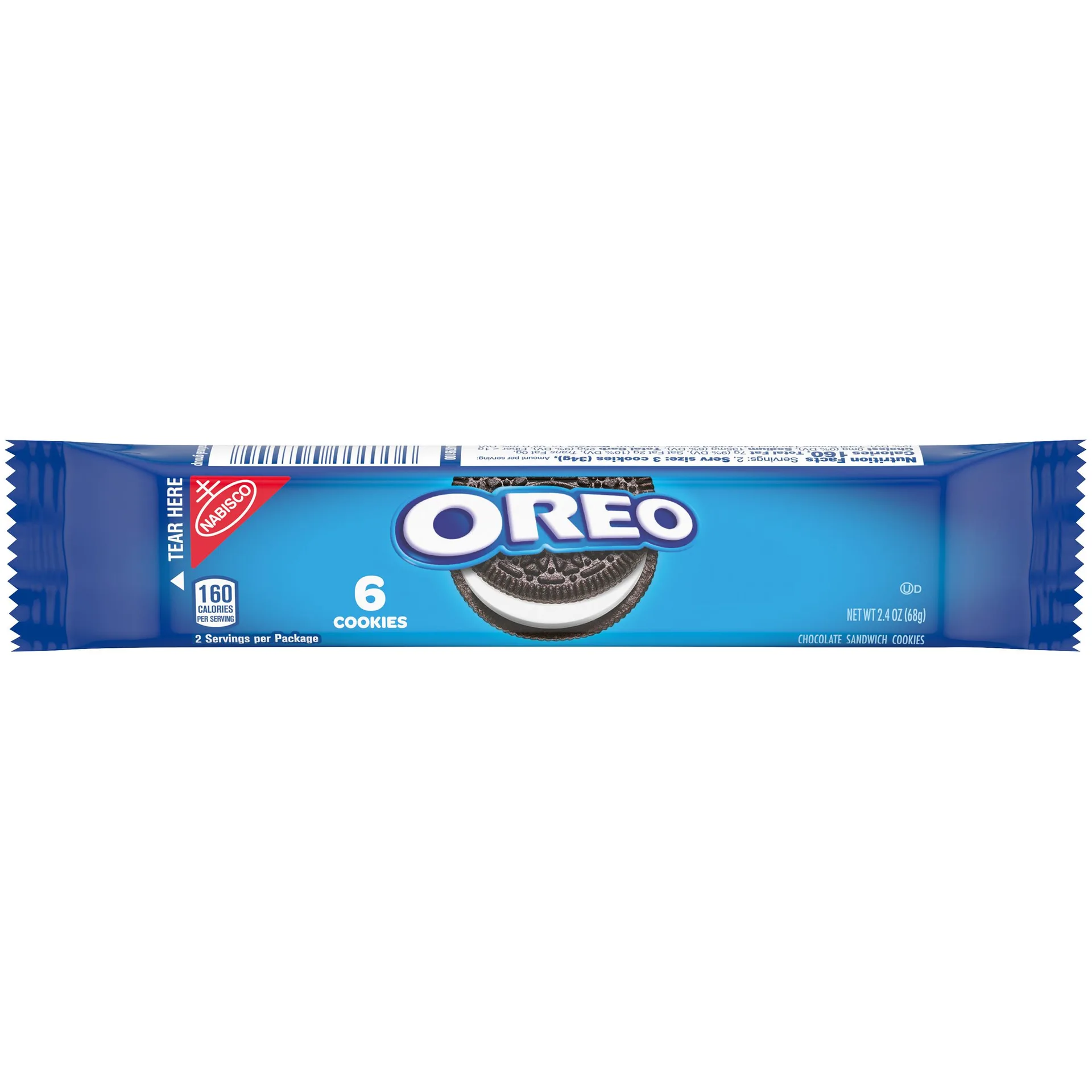 OREO Chocolate Sandwich Cookies  Original Flavor  1 Snack Pack (6 Cookies Total)