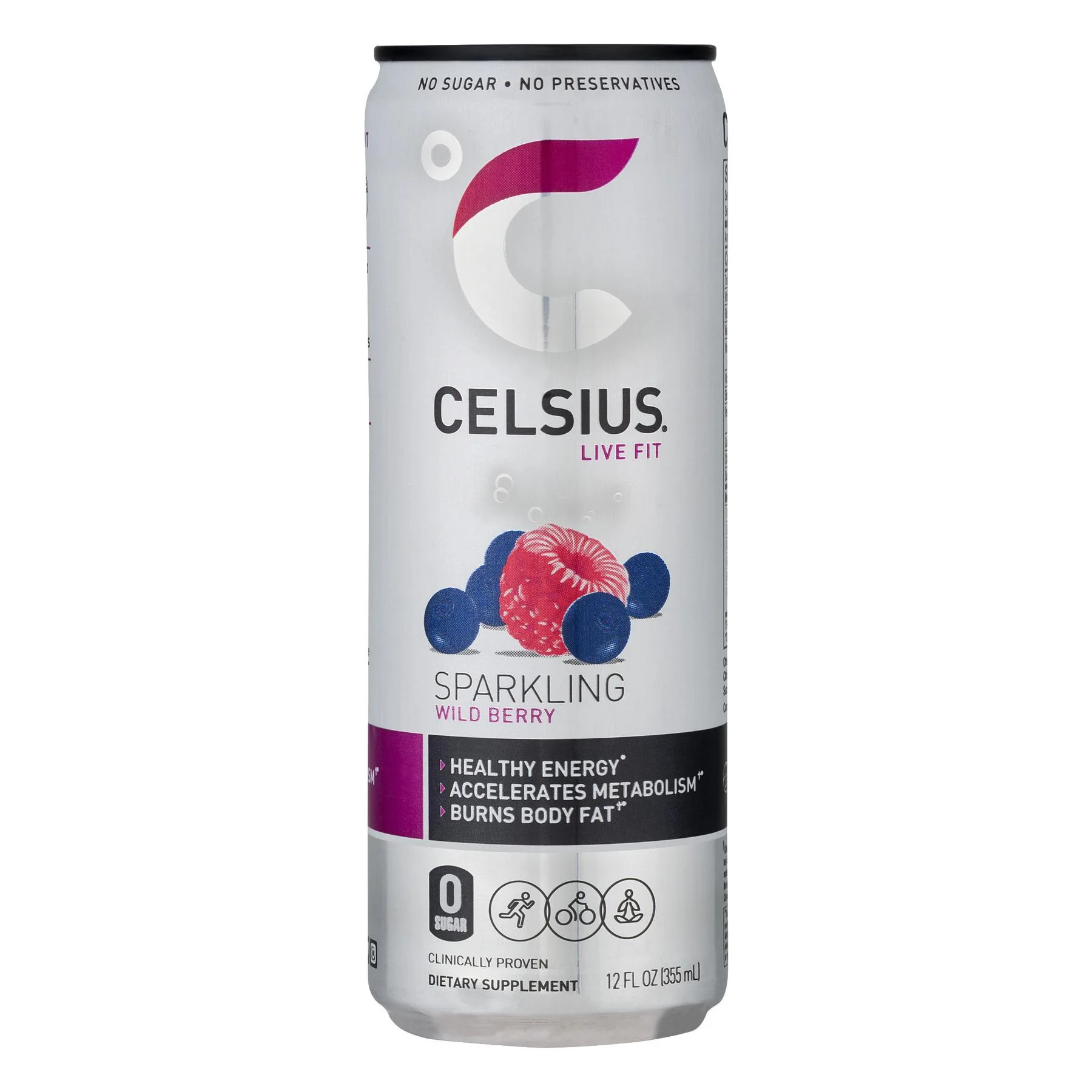 146530 Sparkling Wild Berry Energy Drink - 12 Oz.