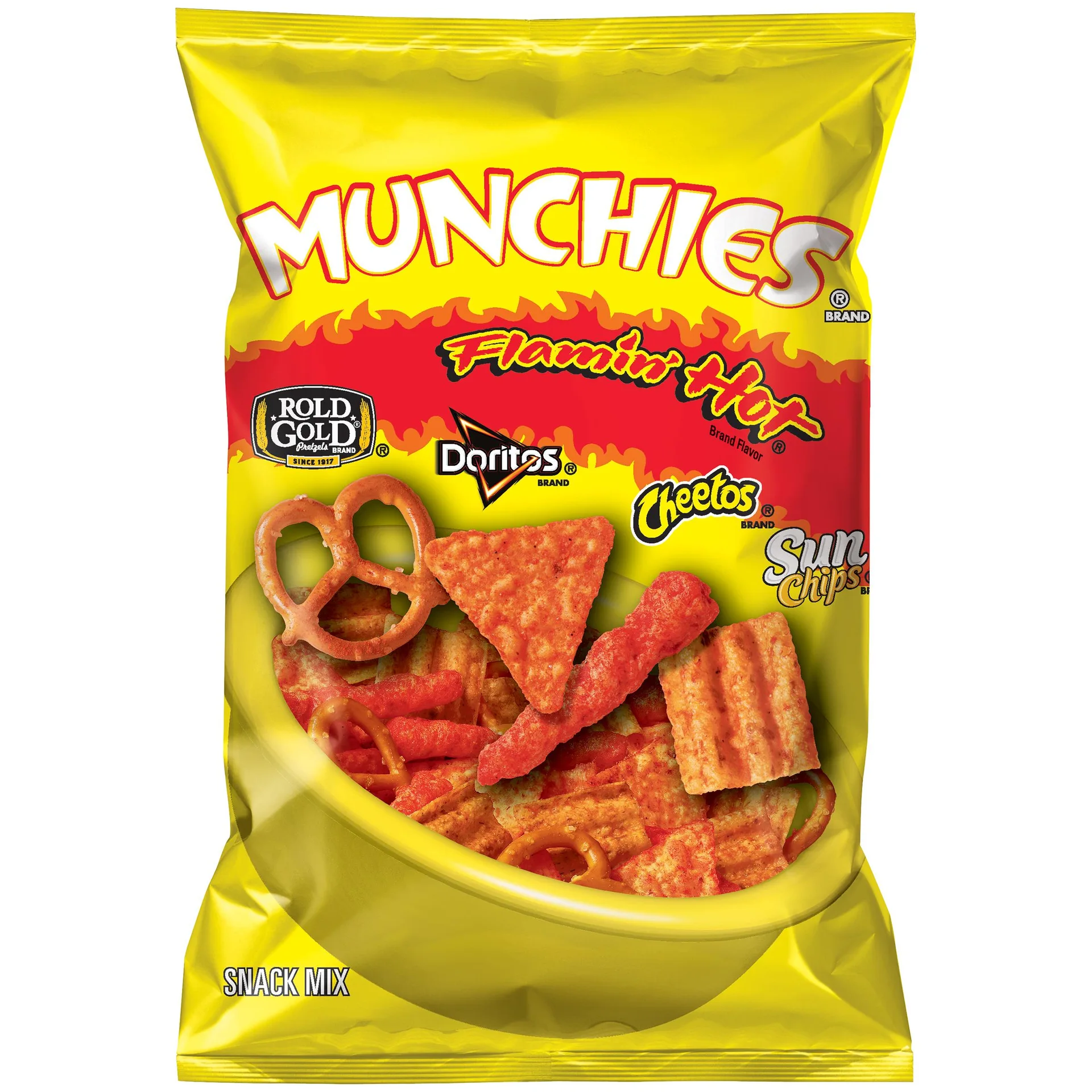 Frito Lay Munchies Flamin  Hot Flavored Snack Mix  8 Oz