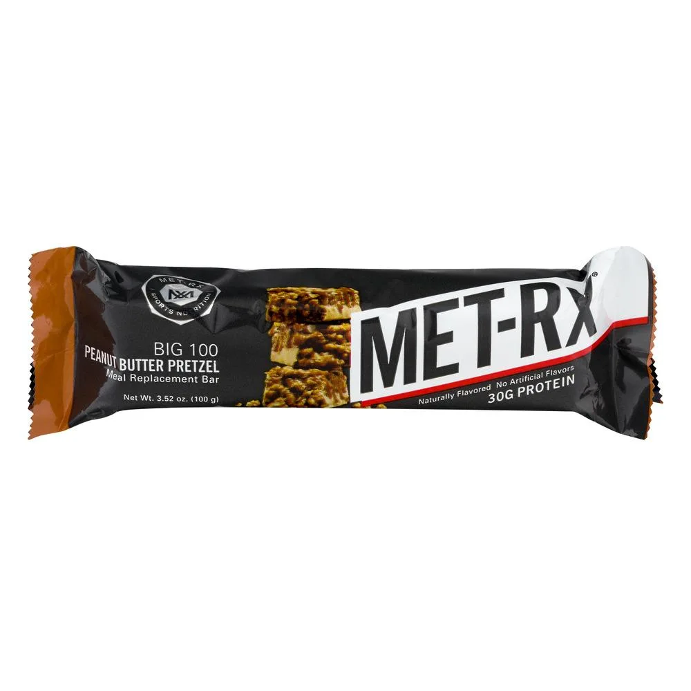 MET-Rx Big 100 Colossal Peanut Butter Pretzel, 100g - 3.52 Oz