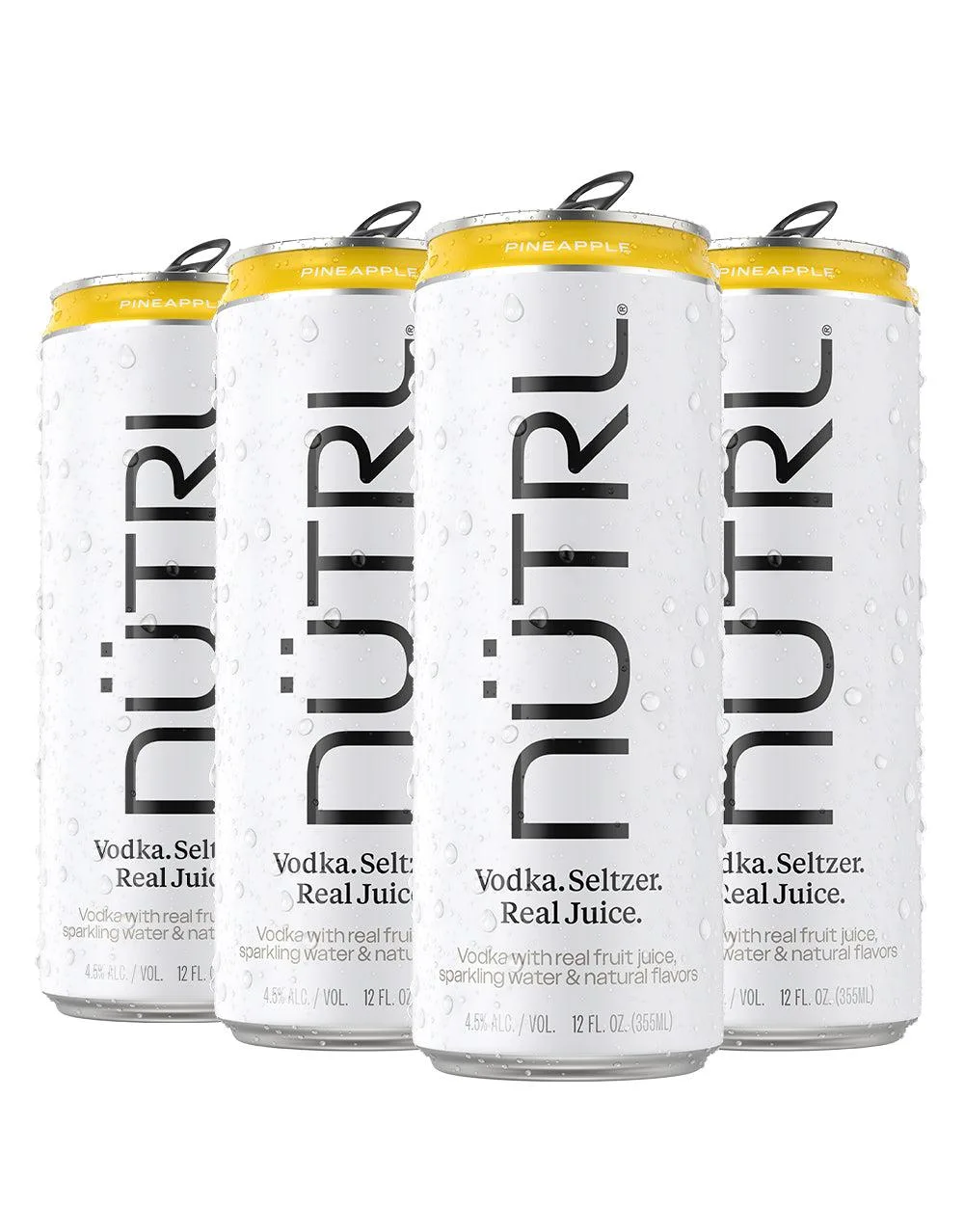NUTRL Pineapple Vodka Seltzer Single 12oz Can 4.5% ABV