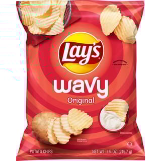 Lay S Wavy Potato Chips  Original Flavor  7.75 Oz Bag