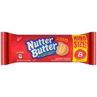Nutter Butter Peanut Butter Sandwich Cookies - King Size, 3.5 Oz