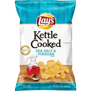 Lay's Kettle Cooked Sea Salt & Vinegar Potato Chips - 8oz