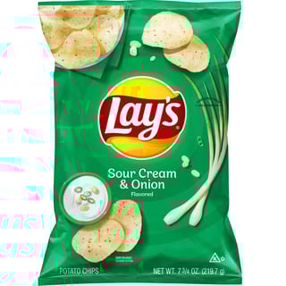 Lay S Potato Chips  Sour Cream & Onion Flavor  7.75 Oz Bag