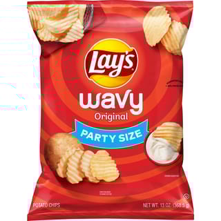 Lay S Wavy Original Potato Chips  Party Size  13 Oz Bag